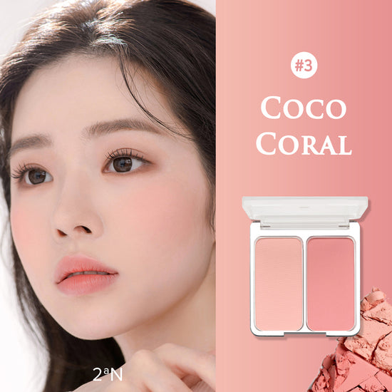 2aN BLUSHER - Dual Cheek #3 Coco Coral
